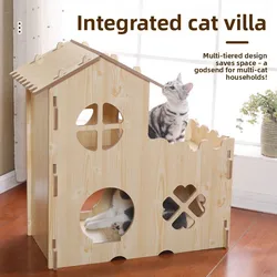 Árbol rascador 2 en 1 con casa nido para gatos