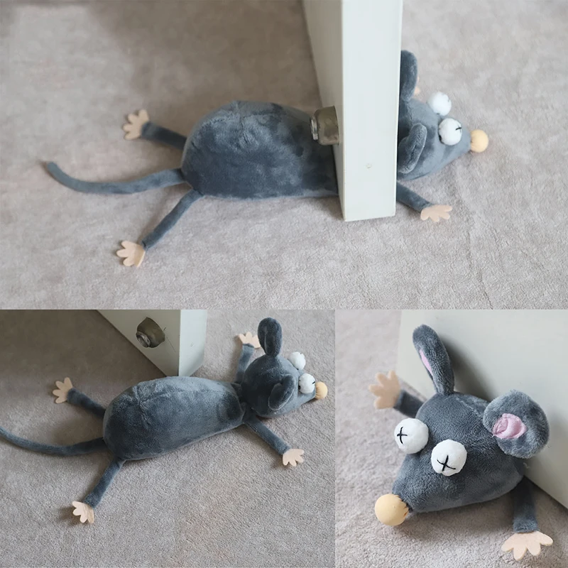 Tope de puerta felpa para gatos y perros – Figura decorativa suave - imagen 5