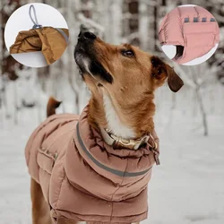 Chaqueta de plumón para perros pequeños y medianos con cuello alto