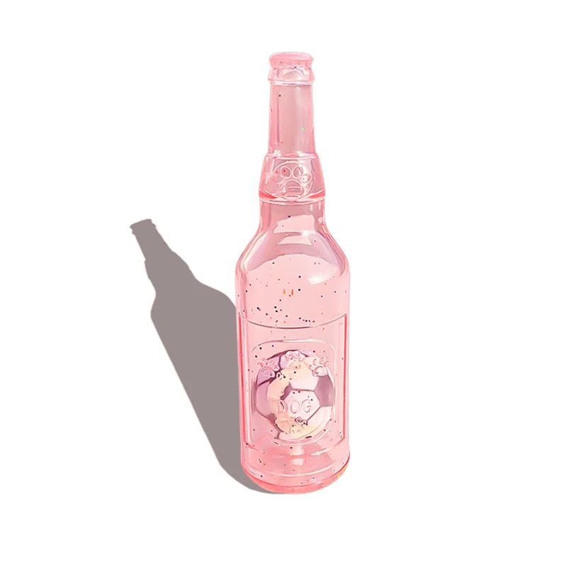 Pink wine bottle