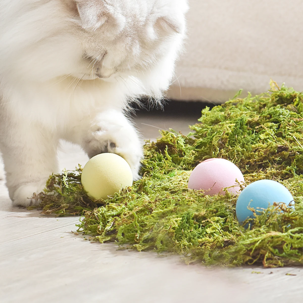 EW Gravitational Barking Ball Teaser Cat Stick Mint Ball Toy EW Gravitational Barking Ball Teaser Cat Stick Mint Ball Toy - imagen 2