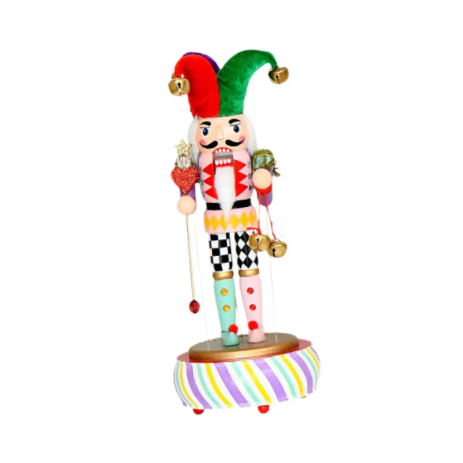Clown Dancer Nutcracker Collectible Ornament Wooden Nutcracker Figurine Decoration for Holiday Desktop Christmas Gifts Friend Clown Dancer Nutcracker Collectible Ornament Wooden Nutcracker Figurine Decoration for Holiday Desktop Christmas Gifts Friend