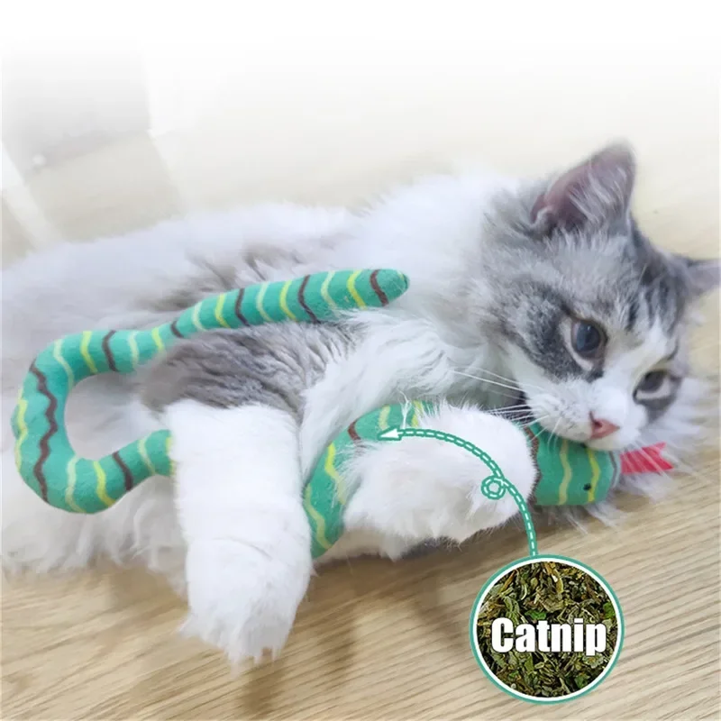 Juguete interactivo de hierba gatera para gatos, juguete interactivo molar resistente a mordeduras de serpiente glotón, regalo para accesorios para mascotas - imagen 3