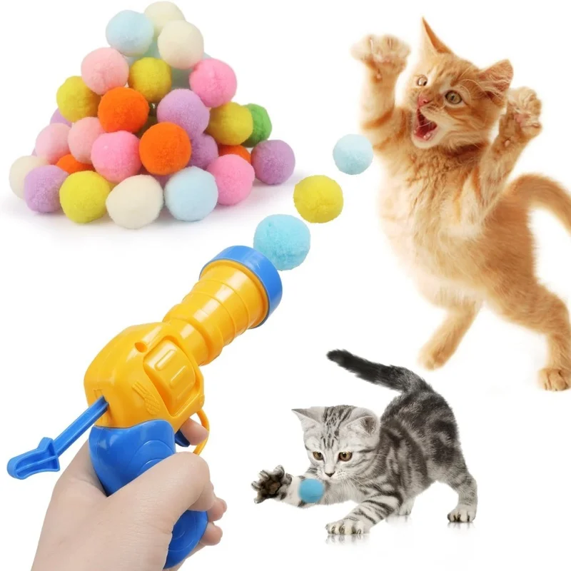 Lanzador interactivo silencioso de felpa para gatos