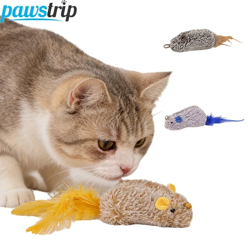 Juguete ratón chirriante para gatos – Peluche resistente a mordidas - imagen 3