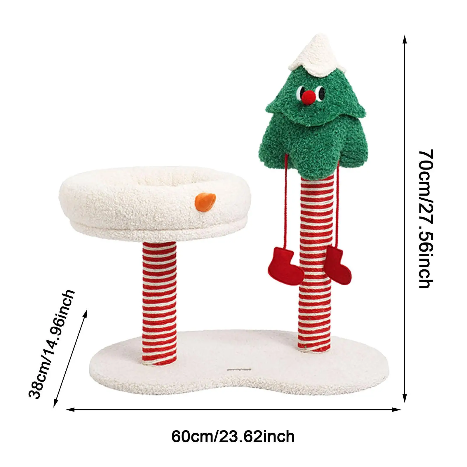 Cat Scratching Post Christmas Theme Cat Climbing Frame for Kittens Jumping