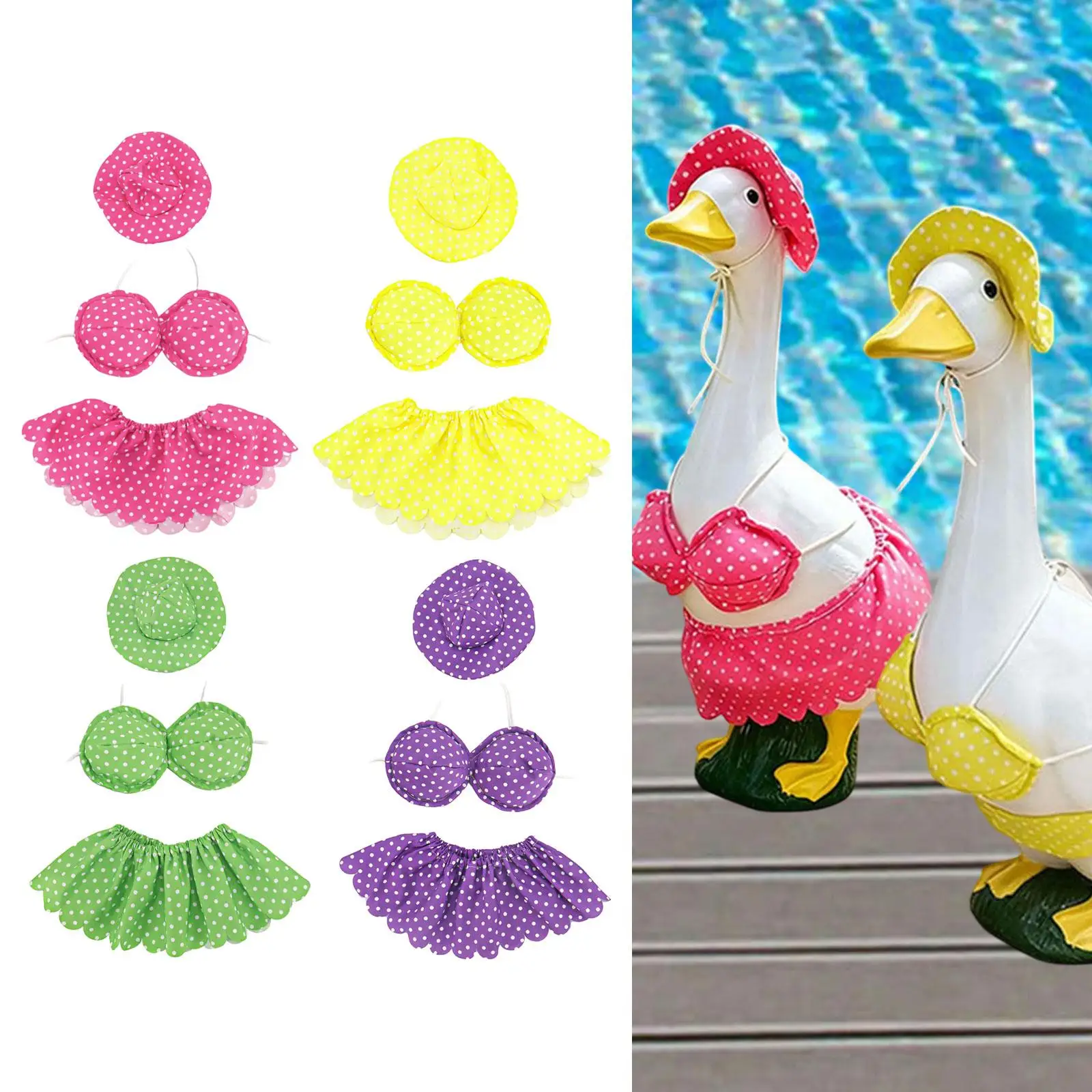 Figura decorativa de ganso con bikini para jardín – 23 pulgadas - imagen 2