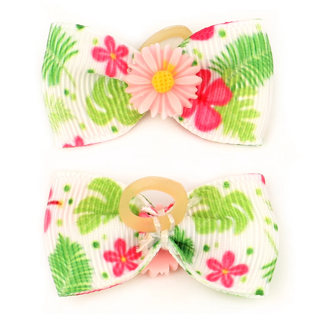 Lazos para el pelo de perro con bandas de goma, accesorios para el pelo de mascotas, para el cuidado de Halloween, para cachorros, gatitos y Chihuahua, lote de 10 unidades - imagen 5