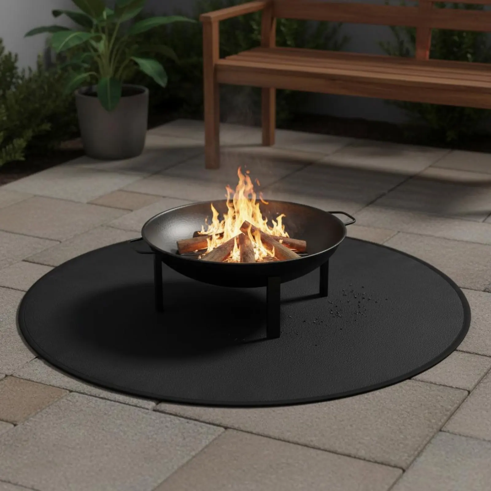 Alfombra ignífuga para chimenea duradera para gatos y perros - imagen 5