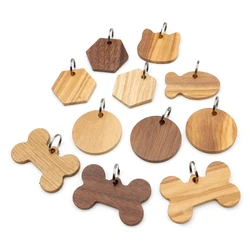 Placa identificadora de madera personalizada para perro