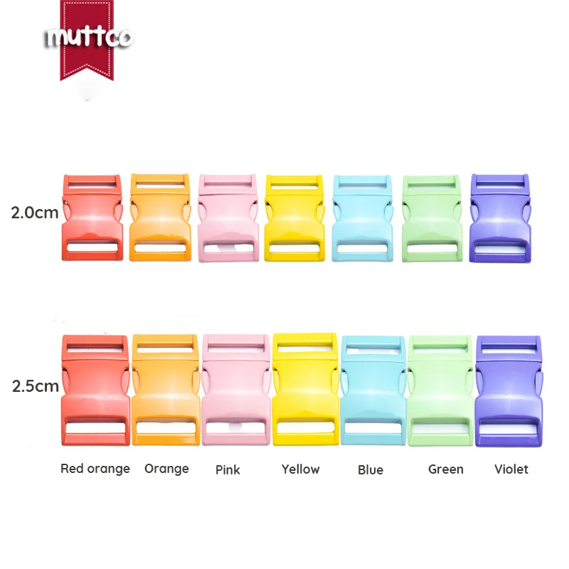 20 piezas collar de perro hebilla de metal hardware para correas de 20mm y 25mm piezas de correa de perro DIY de alta calidad 7 colores - imagen 2