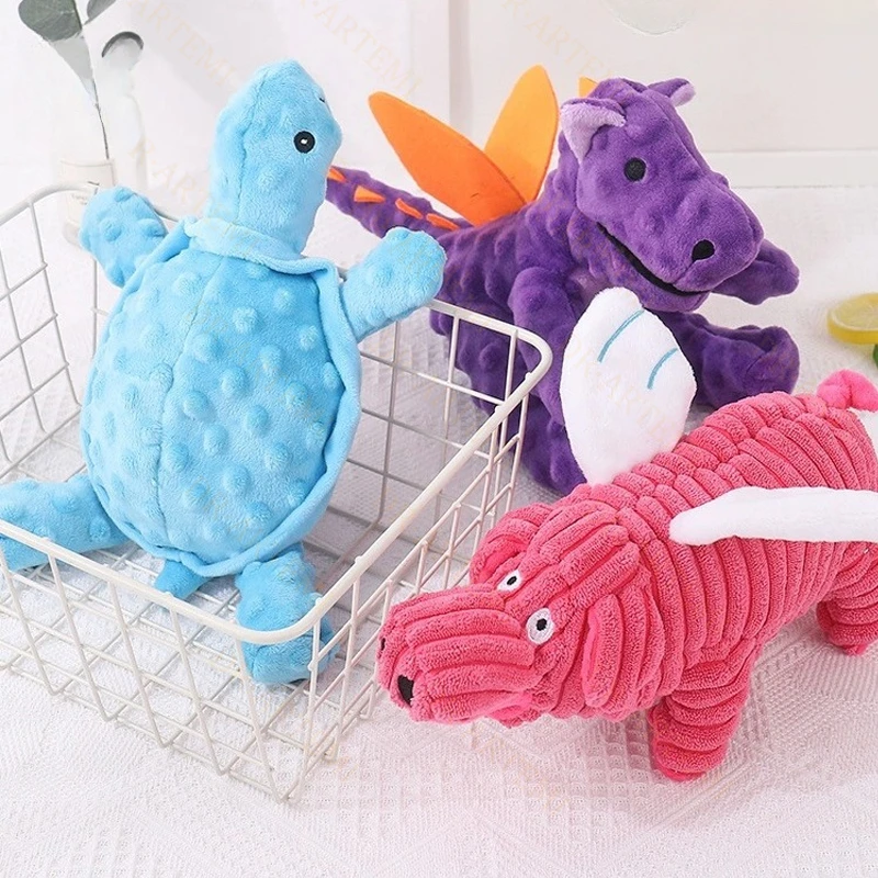 Juguete de terciopelo de felpa para perros, juguete chirriante, juguete masticable resistente a mordeduras, limpieza de dientes molares, perros pequeños, medianos y grandes - imagen 5