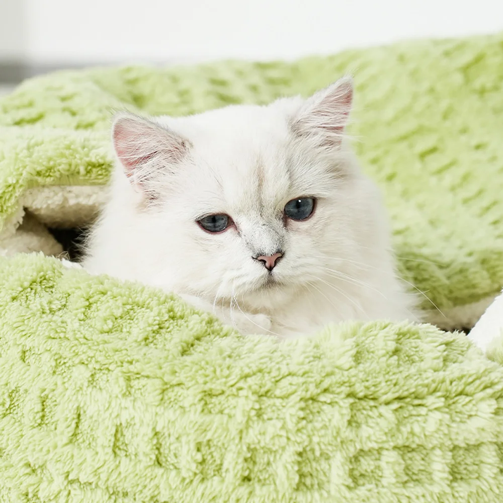 Nueva cama cálida para gatos, nido redondo de algodón para gatos, casa, cueva, cojín para gatitos, cesta, estera para dormir para gatos, perro pequeño, nido para Chihuahua - imagen 3