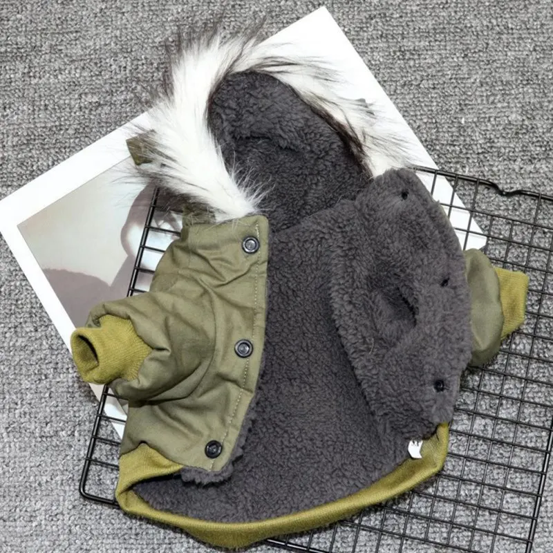 Chaqueta de abrigo de invierno para perros, sudadera gruesa y cálida con capucha para perros pequeños y medianos, ropa para mascotas Chihuahua Yorkies, ropa para clima frío - imagen 3
