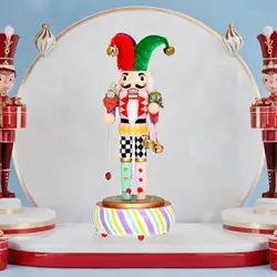 Cascanueces de bailarina de payaso, adorno coleccionable, estatuilla de Cascanueces de madera, decoración para vacaciones, escritorio, regalos de Navidad, amigo