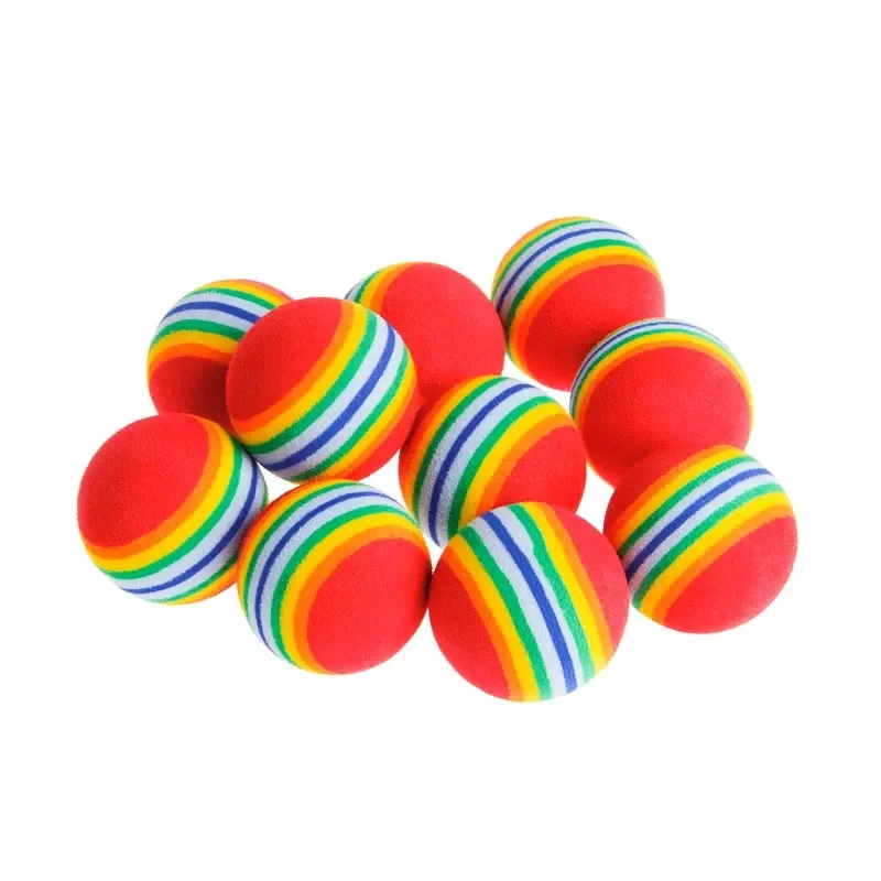 Juguetes para gatos de arcoíris, pelota interactiva para gatos y perros, sonajero para masticar, pelota para rascar, pelotas de entrenamiento, suministros de juguetes para mascotas - imagen 4
