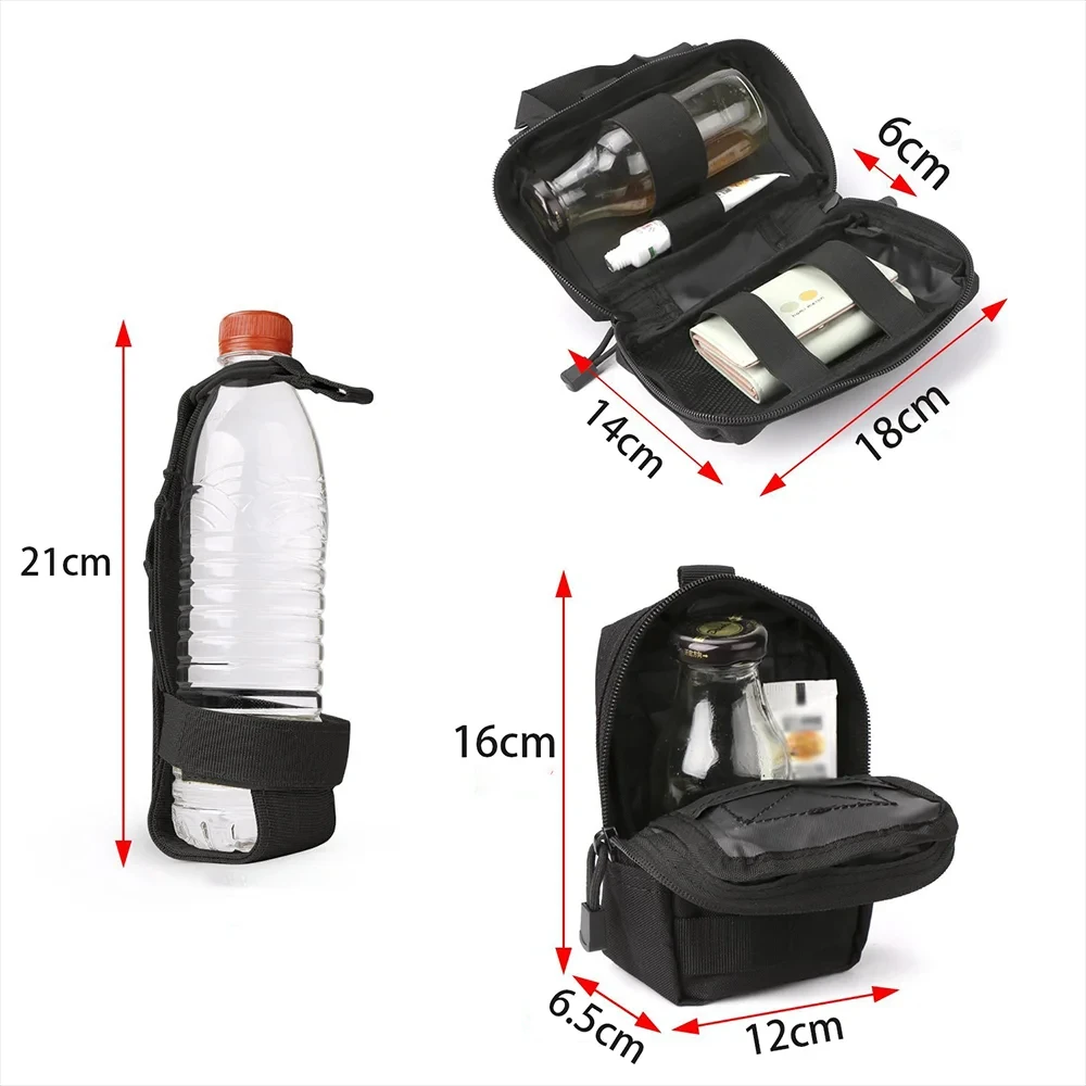 Juego de bolsas tácticas para perros, bolsas MOLLE con cinturón ajustable, arnés para perros grandes, entrenamiento, senderismo y trabajo - imagen 4