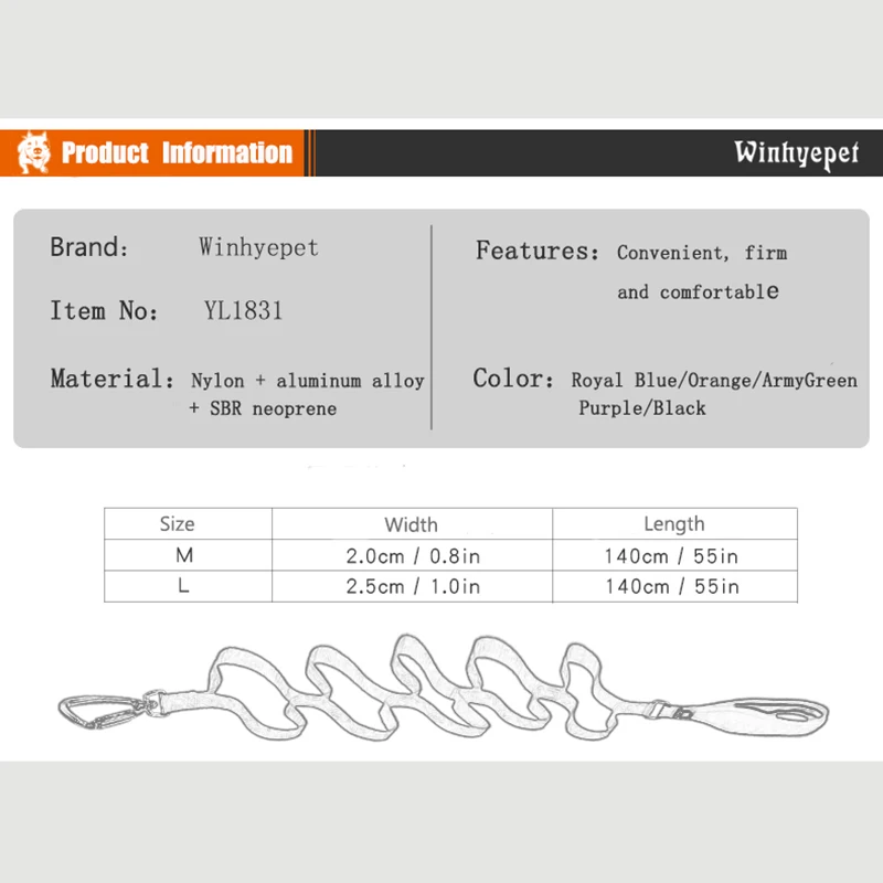 TRUELOVE-Correa de nailon para mascotas, gancho de aleación de Zinc, mosquetón, accesorios para perros, cuerda de plomo, mediano, grande, viaje feroz, suministros para mascotas, YL1831 - imagen 4