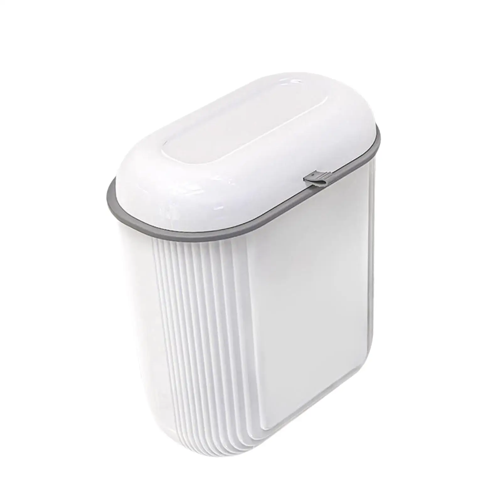 Hanging Trash Can with Lid 12L Stylish Waste Bin Wall Mounted Garbage Can Kitchen Compost Bin for Bathroom Office RV Liveroom