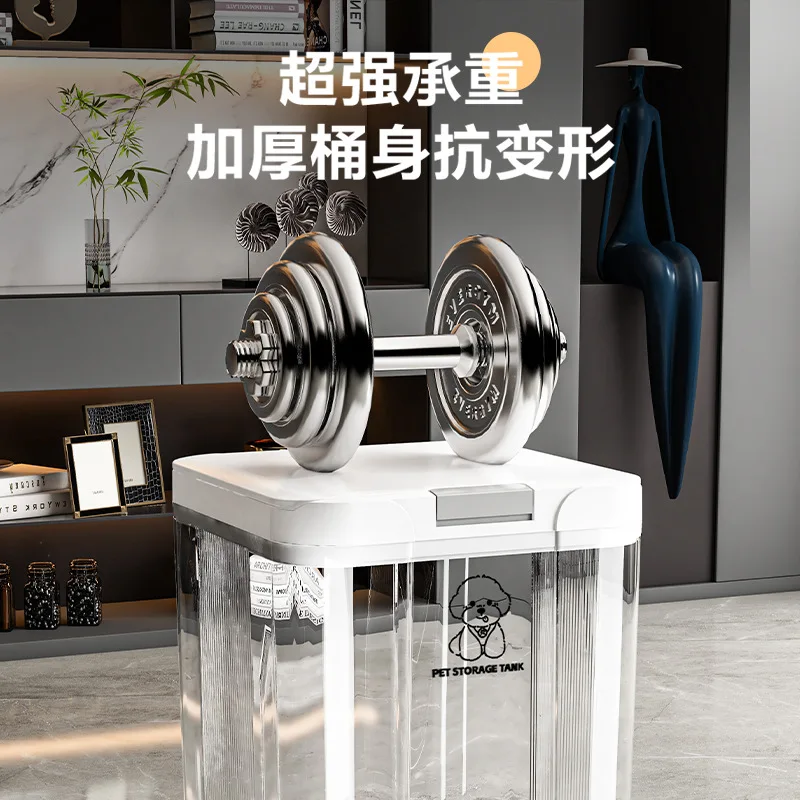 Cubo de almacenamiento de alimentos para perros, tanque sellado a prueba de humedad para alimentos para gatos, Cubo de almacenamiento de alimentos para mascotas, caja de alimentos al vacío para el hogar, productos para mascotas - imagen 3