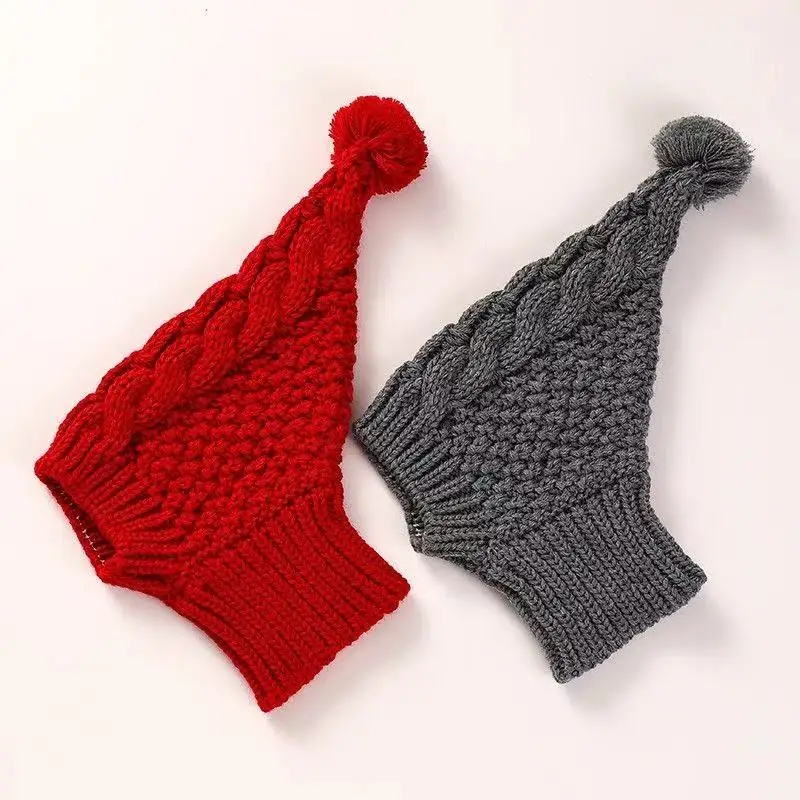 Winter Warm Italian Greyhound Hat High-Neck Dog Head Decoration in Autumn Windproof Whippet Small Media Dogs Hat - imagen 5