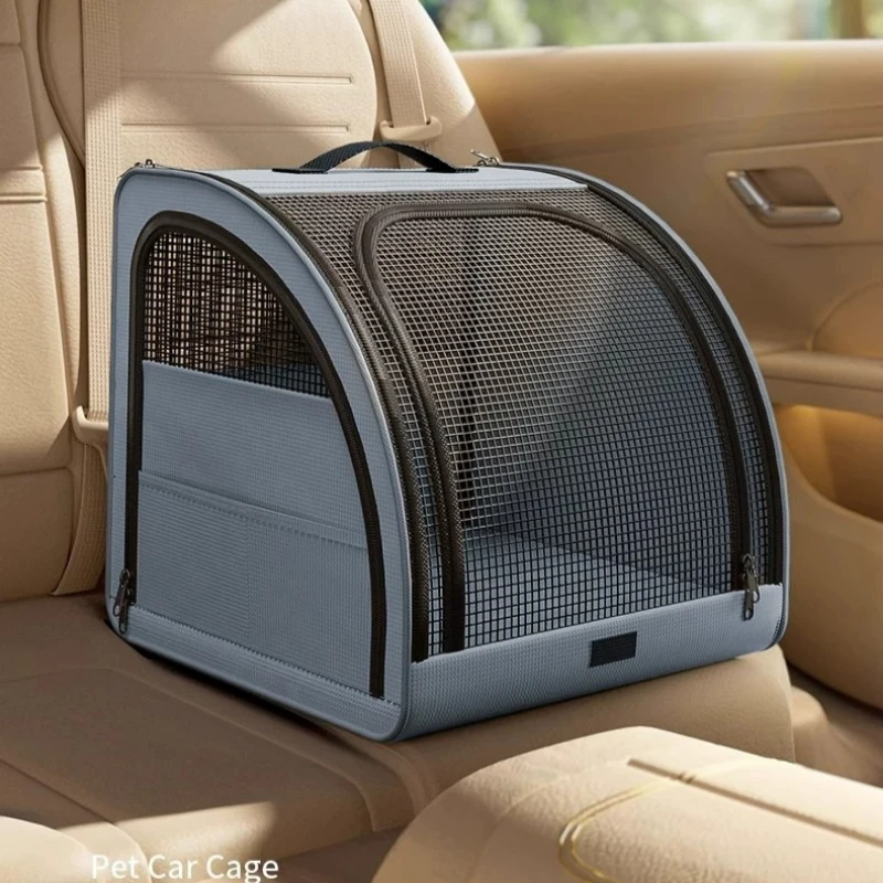 Transportín plegable transpirable para gatos y perros: viaje cómodo