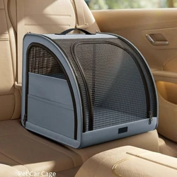 Transportín plegable transpirable para gatos y perros: viaje cómodo