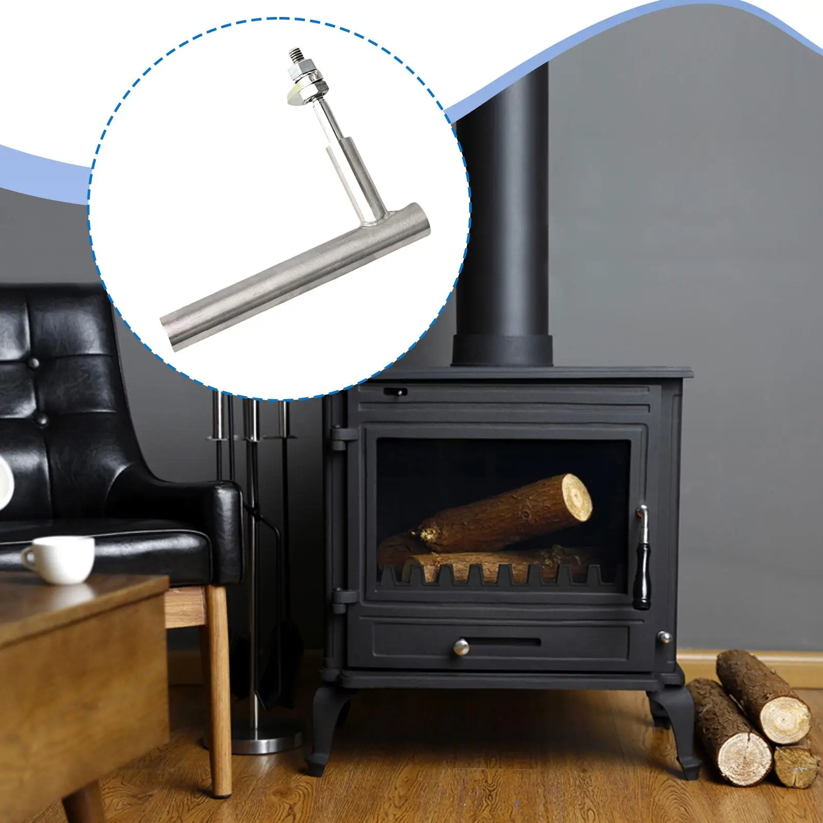 Manija de puerta de chimenea, Hardware profesional, agarre cómodo, fácil de instalar, piezas de repuesto resistentes, accesorios - imagen 4