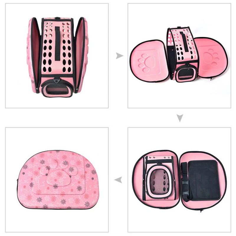 Bolsas de hombro de eslinga EVA para gatos y perros, bolsa de transporte de malla sólida para mascotas, conejo, viaje al aire libre, hasta 7,5 kg - imagen 3