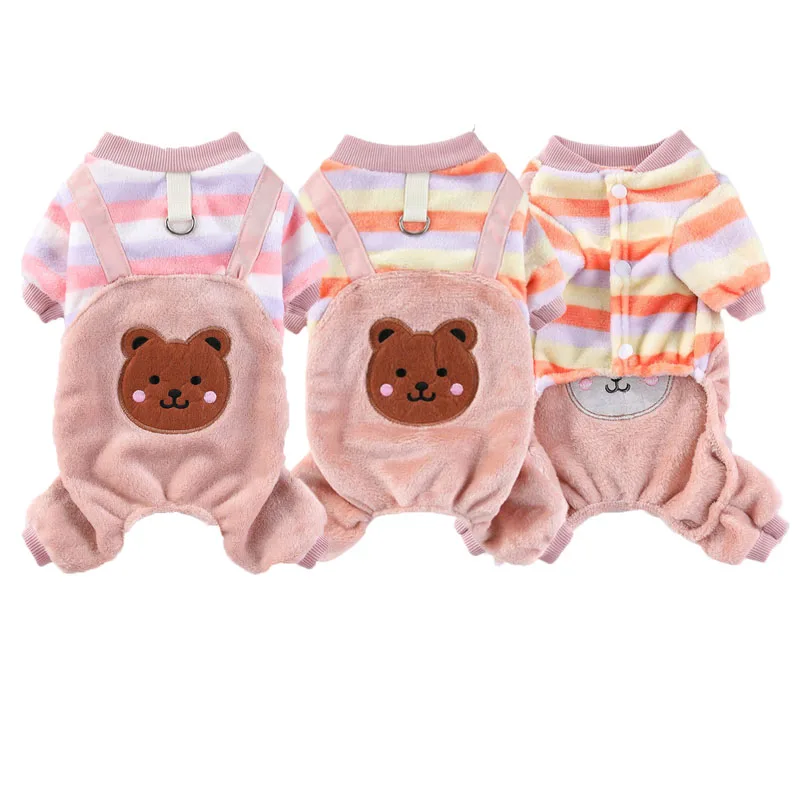 Ropa para perros, mono de lana de invierno, monos para perros pequeños y medianos, disfraz para mascotas Chihuahua Yorks, abrigo de 4 patas para cachorros, mono, pijamas