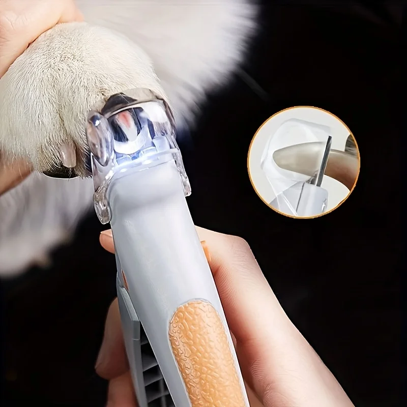 Cortauñas LED para mascotas, cortaúñas fácil y seguro para el cuidado de patas de perros y gatos, con luces, gatos, perros, patas y cortaúñas, 1 ud. - imagen 2