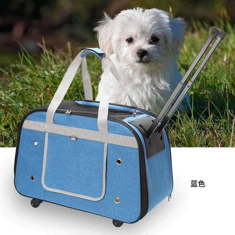 Bolsa plegable para tirante de mascotas, bolsa transpirable de gran espacio para mascotas, tirante portátil de gran capacidad, regalo de vacaciones, suministros para gatos - imagen 2
