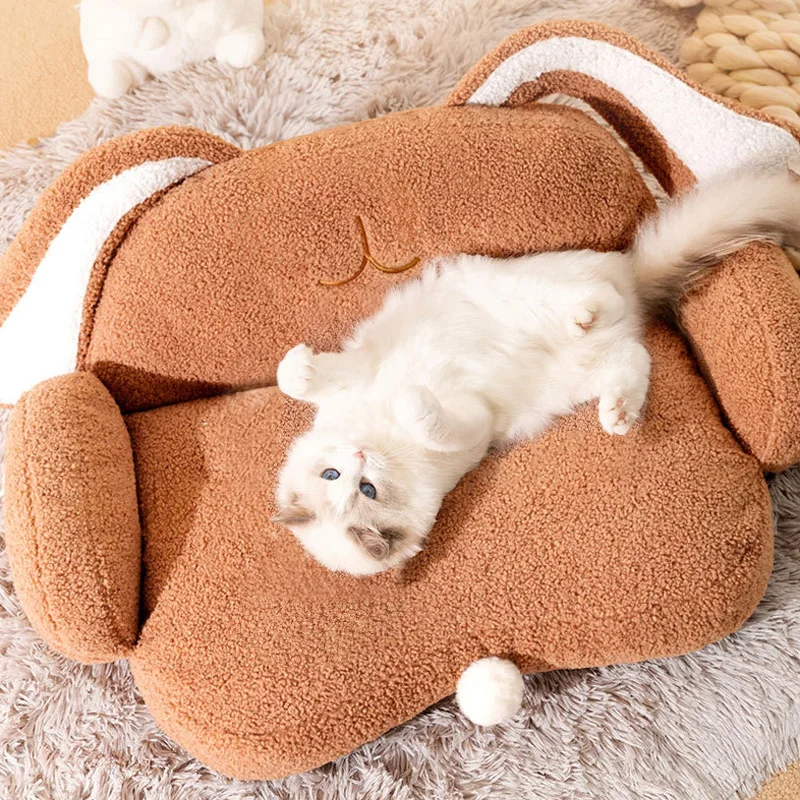 Sofás y sillas para perros y gatos pequeños, cama suave y calmante para gatos, parte inferior antideslizante duradera, cama para dormir para cachorros, cama para gatos - imagen 2