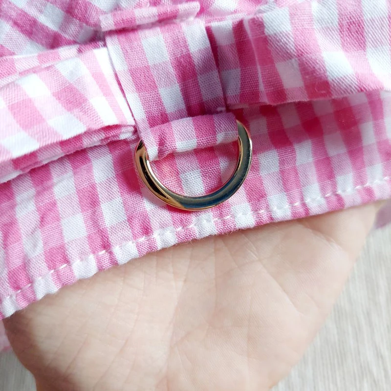 Conjunto de arnés y correa ajustables para perros, arnés de celosía para cachorros, ropa para perros pequeños, chaleco para Chihuahua, ropa para mascotas con anillo en D - imagen 5