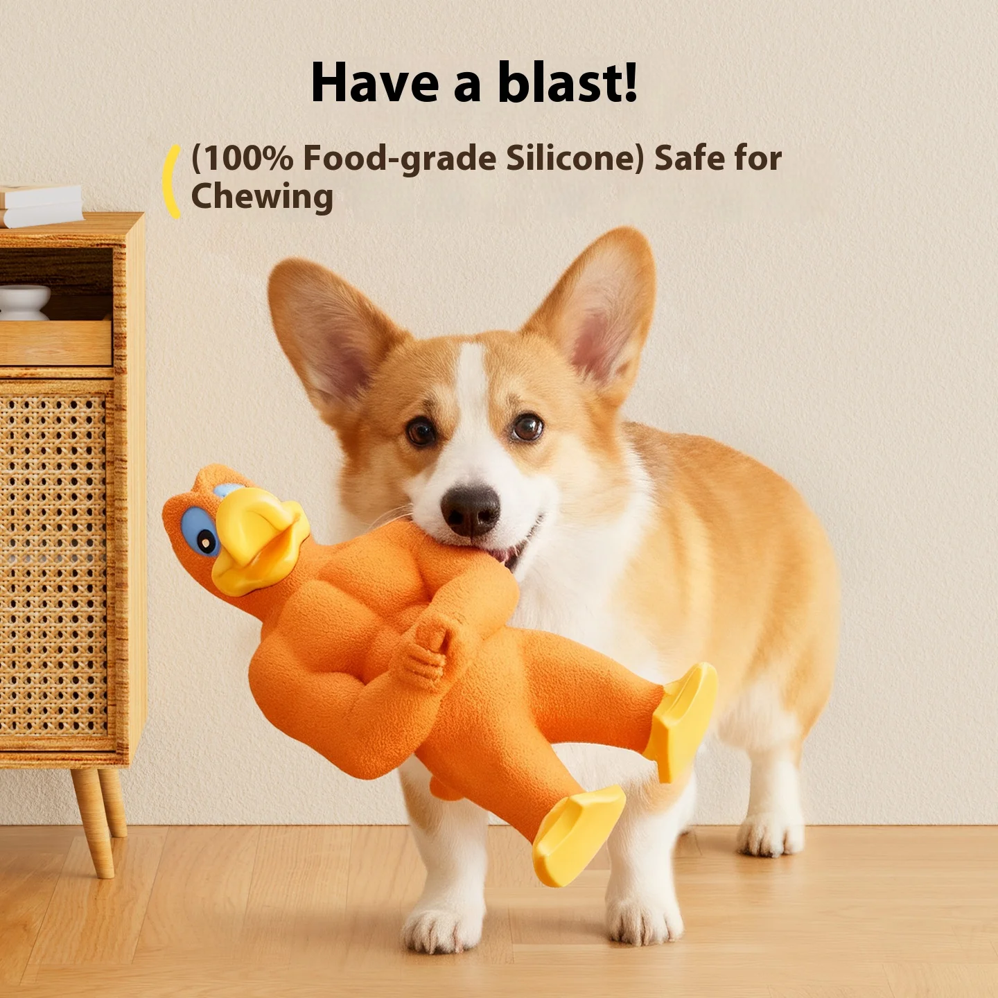 Nuevo juguete para perros autoadhesivo para razas grandes, pollo con músculos chirriantes, pato, ecológico para Golden Retriever Alaska - imagen 2