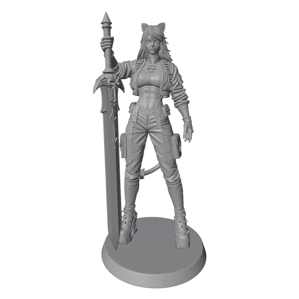Kit resina guerrera femenina 3D hazlo tú mismo sin montar ni pintar - imagen 4