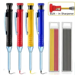 Lápiz de carpintero 2,8 mm con sacapuntas de punta larga