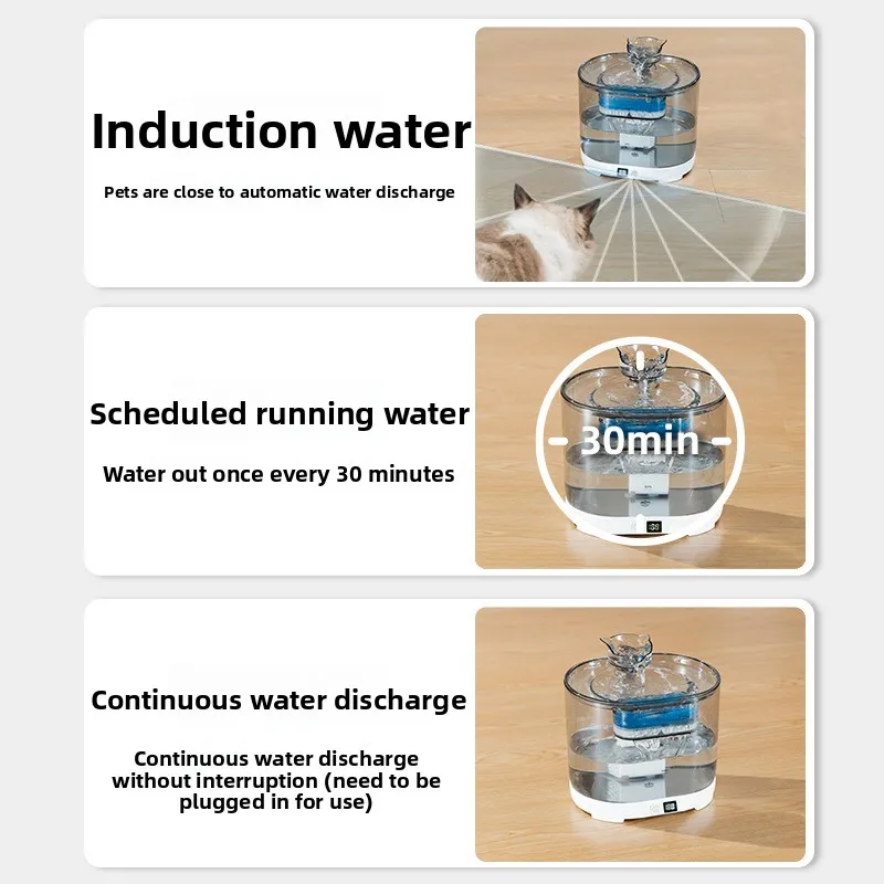 Bebedero automático con sensor para perros y gatos - agua circulante - imagen 4