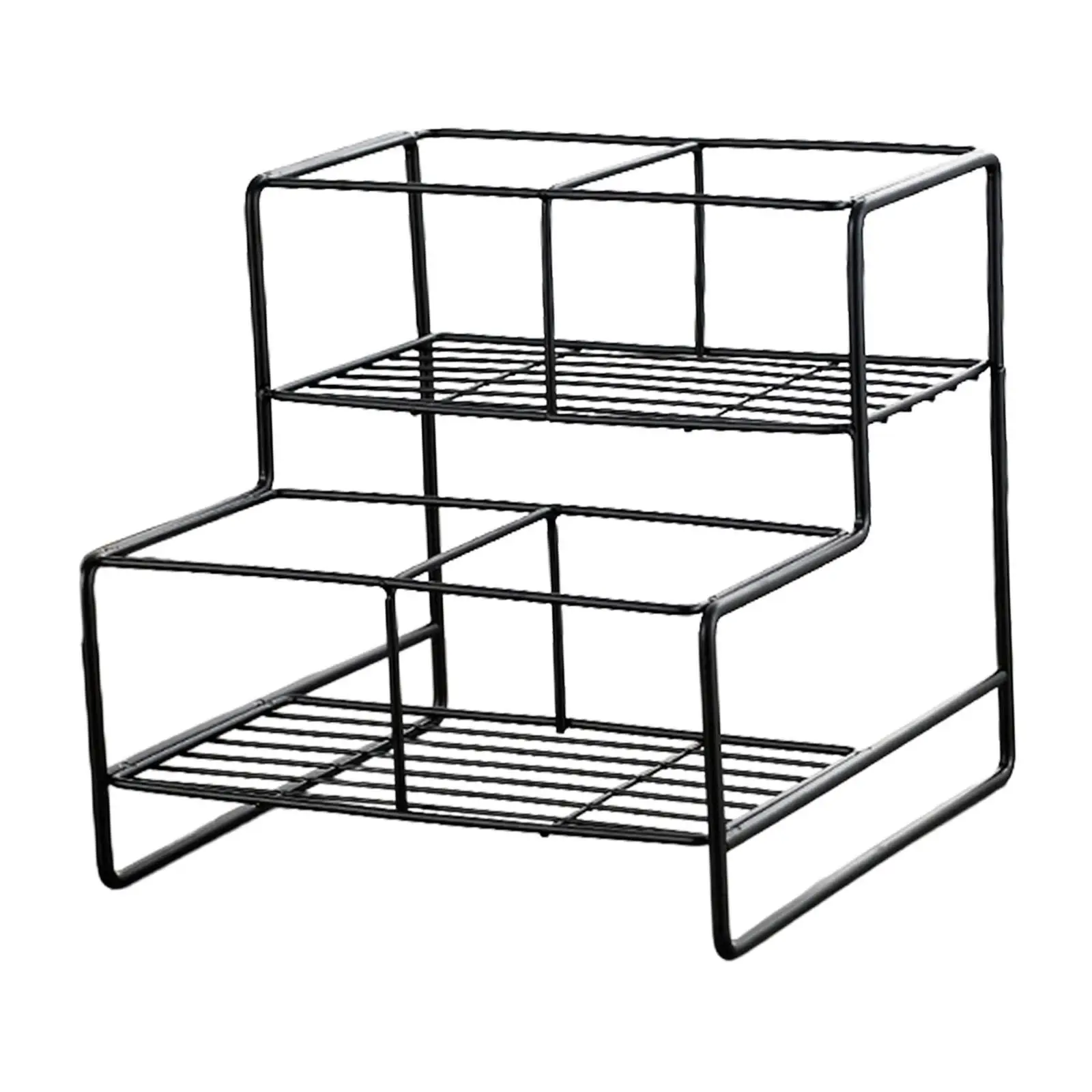 Coffee Syrup Rack Spice Rack Shelf Black Coffee Bar Accessories Easy to Install Practical Kitchen Storage Rack Bar Organizer