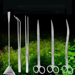 Set de herramientas para acuario con tijeras onduladas y pinzas