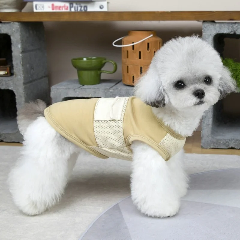 Chaleco veraniego de malla para perros cachorros Bichón y gatos