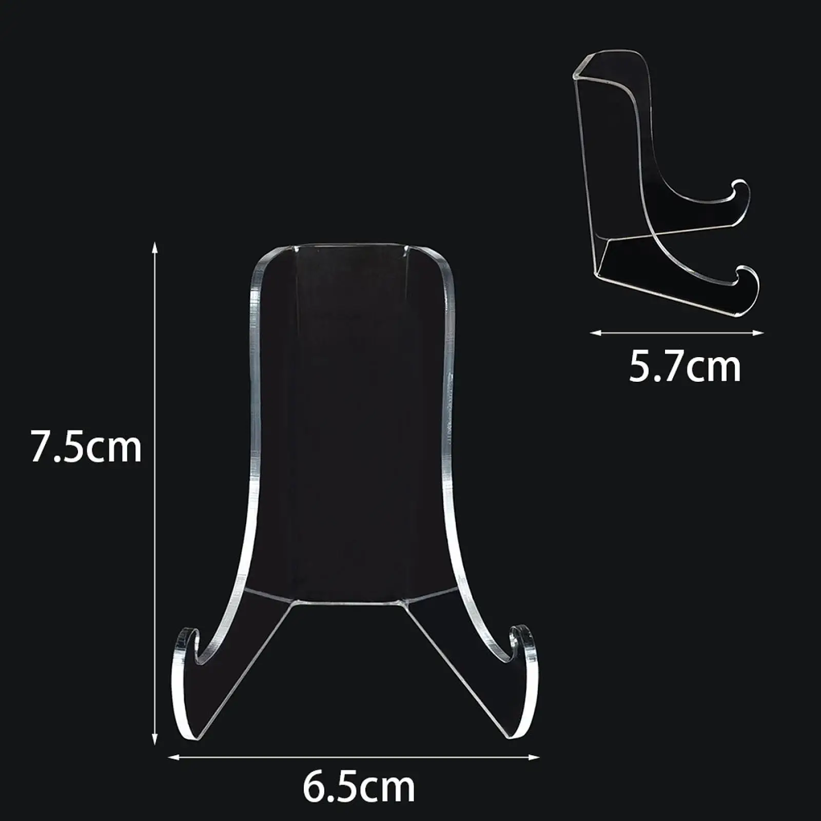 6 Pieces Acrylic Plate Holders Support Bracket Display Picture Frame Stand for Picture Records Artwork Photos Frame Birthdays