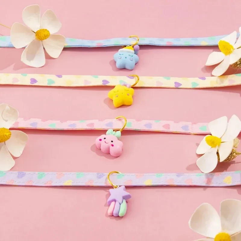 Collar con estampado de corazón para mascota, hebilla de seguridad ajustable para gato, cuello para cachorro, gatito, joyería pequeña de poliéster, regalo decorativo para mascota - imagen 5