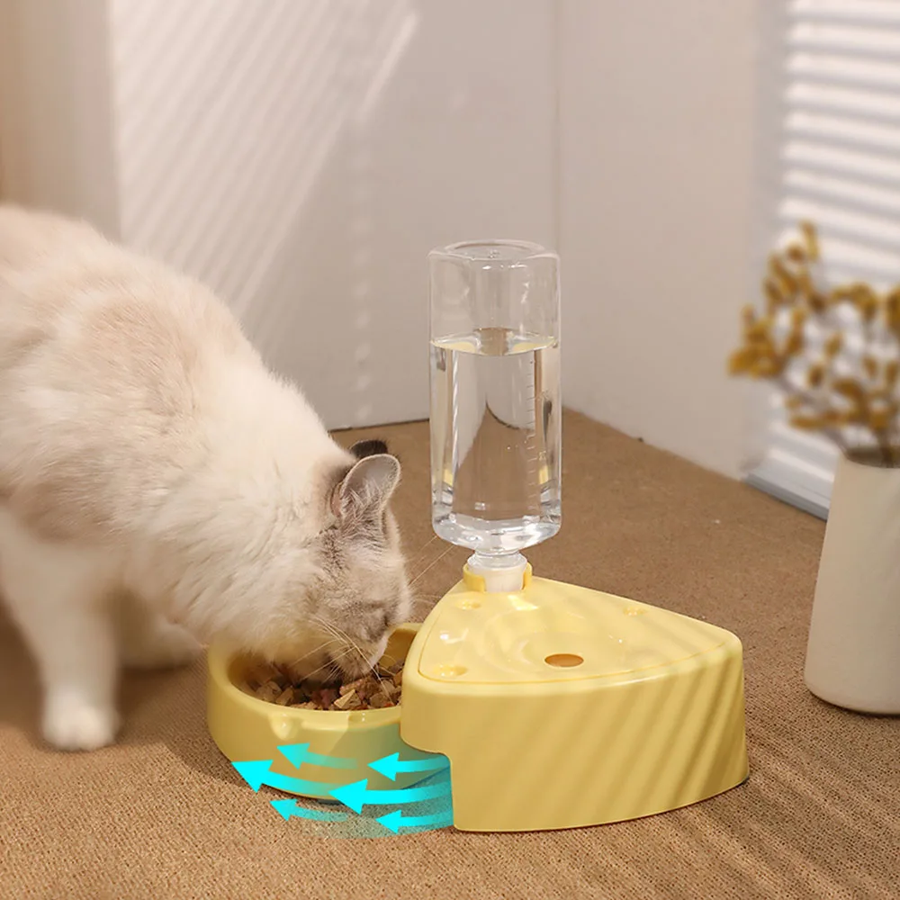 Botella de agua plegable para gatos y juego de cuencos para queso, cuencos de agua portátiles para comida para gatos, cuencos para gatos a prueba de fugas para viajes - imagen 3
