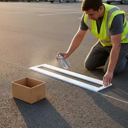 Plantilla reutilizable para marcar asfalto parkings resistente