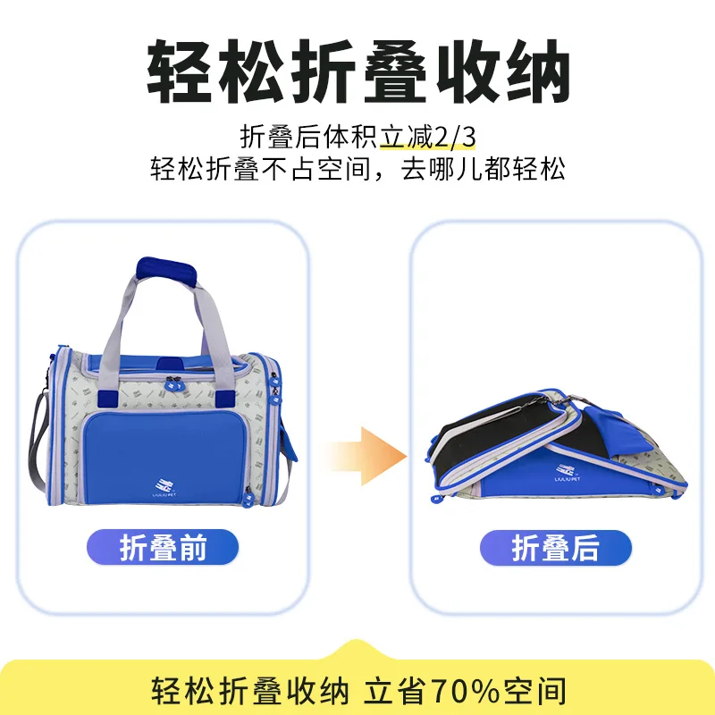 Bolsas portátiles de viaje con un solo hombro para gatos, bolsa transpirable de gran capacidad para mascotas, bolsa para gatos con expansión oblicua - imagen 3