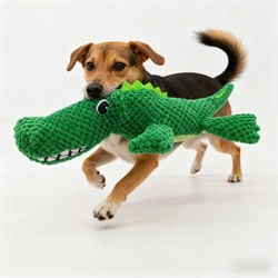 Juguete para perros cocodrilo de peluche con sonido – Resistente
