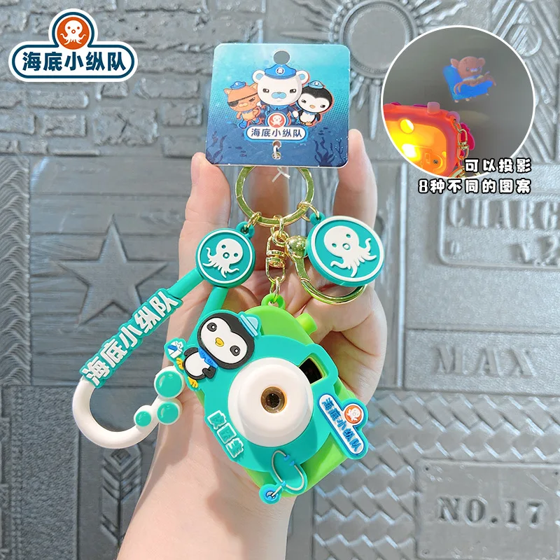 Octonautas Kwazii Barnacles Dashi Shellington cámara de proyección llavero tendencia mochila decoración coche llavero colgante regalo - imagen 4