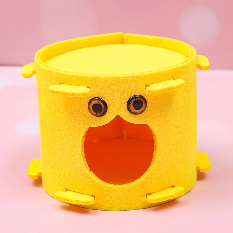 Cabaña de fieltro, Chinchilla, conejillo de indias, erizo, conejo Pigoso, juguete de dibujos animados para mascotas, nido de túnel, tocón, casa de Dodge, nido para mascotas - imagen 5