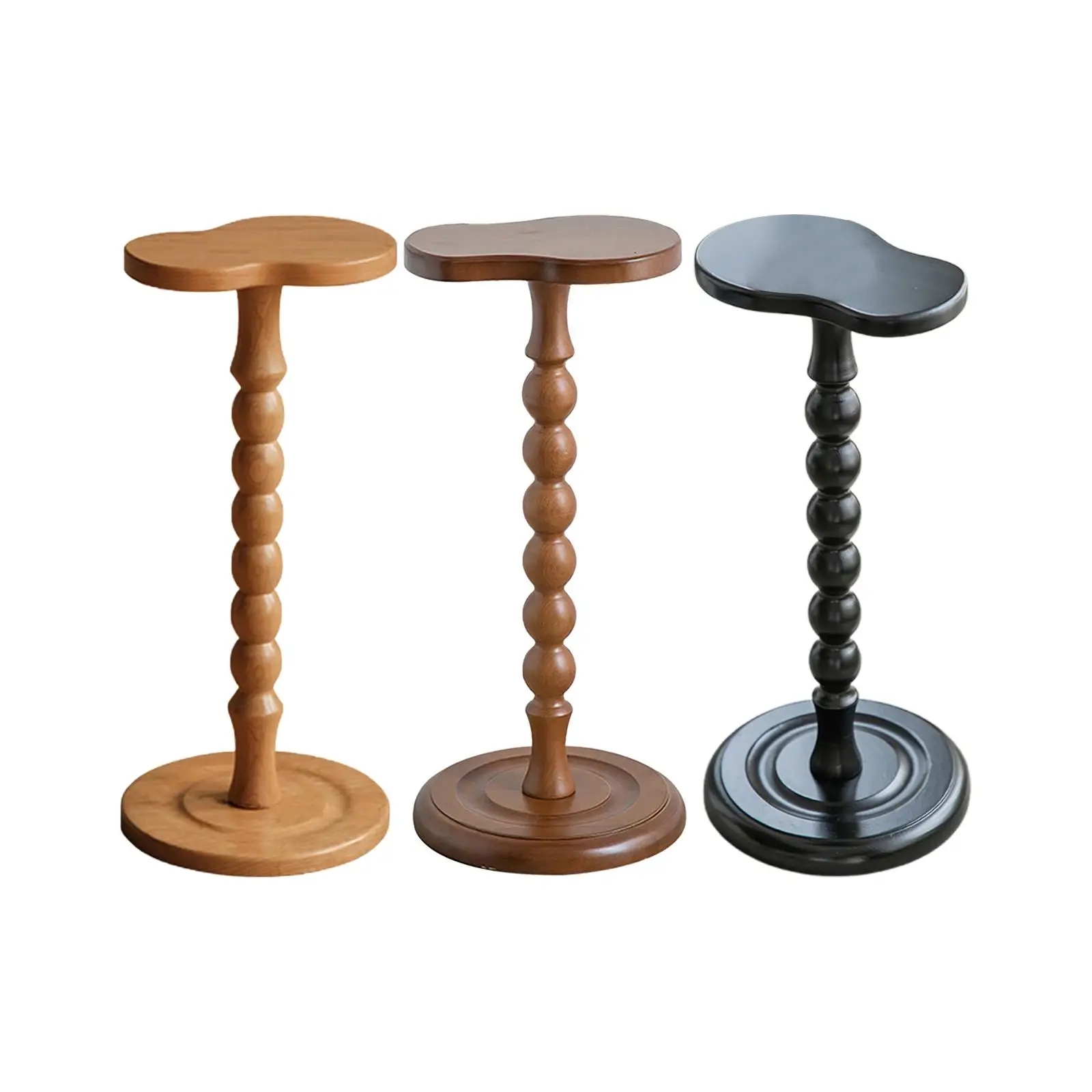 Wooden Side Table Modern Accent Entryway NightStand with Pedestal Leg Drink Table for Housewarming Indoor Outdoor Balcony Snack - imagen 3